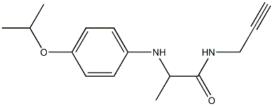 N-(prop-2-yn-1-yl)-2-{[4-(propan-2-yloxy)phenyl]amino}propanamide Struktur