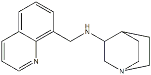 N-(quinolin-8-ylmethyl)-1-azabicyclo[2.2.2]octan-3-amine Struktur