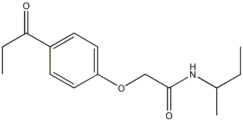 N-(sec-butyl)-2-(4-propionylphenoxy)acetamide Struktur