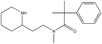 N,2-dimethyl-2-phenyl-N-[2-(piperidin-2-yl)ethyl]propanamide Struktur