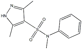 N,3,5-trimethyl-N-phenyl-1H-pyrazole-4-sulfonamide Struktur