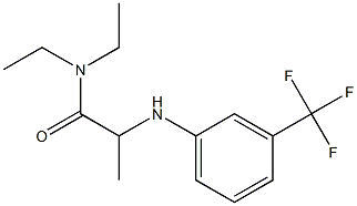 N,N-diethyl-2-{[3-(trifluoromethyl)phenyl]amino}propanamide Struktur