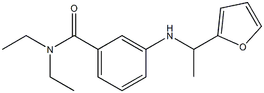 N,N-diethyl-3-{[1-(furan-2-yl)ethyl]amino}benzamide Struktur