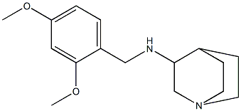 N-[(2,4-dimethoxyphenyl)methyl]-1-azabicyclo[2.2.2]octan-3-amine Struktur