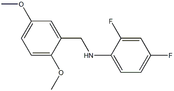 N-[(2,5-dimethoxyphenyl)methyl]-2,4-difluoroaniline Struktur