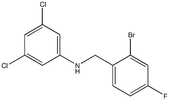 N-[(2-bromo-4-fluorophenyl)methyl]-3,5-dichloroaniline Struktur