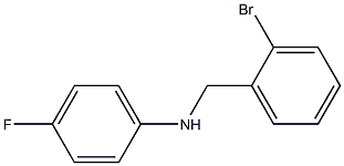 N-[(2-bromophenyl)methyl]-4-fluoroaniline Struktur