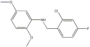 N-[(2-chloro-4-fluorophenyl)methyl]-2,5-dimethoxyaniline Struktur