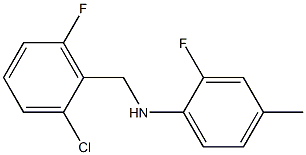 N-[(2-chloro-6-fluorophenyl)methyl]-2-fluoro-4-methylaniline Struktur