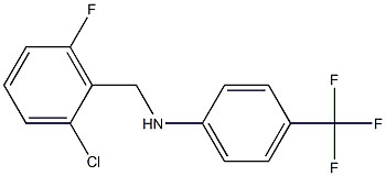 N-[(2-chloro-6-fluorophenyl)methyl]-4-(trifluoromethyl)aniline Struktur