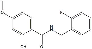 N-[(2-fluorophenyl)methyl]-2-hydroxy-4-methoxybenzamide Struktur