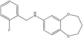 N-[(2-fluorophenyl)methyl]-3,4-dihydro-2H-1,5-benzodioxepin-7-amine Struktur