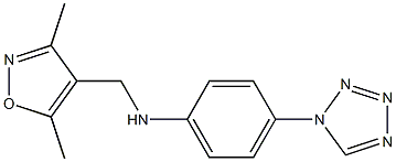 N-[(3,5-dimethyl-1,2-oxazol-4-yl)methyl]-4-(1H-1,2,3,4-tetrazol-1-yl)aniline Struktur