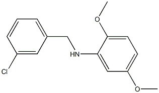 N-[(3-chlorophenyl)methyl]-2,5-dimethoxyaniline Struktur