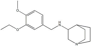 N-[(3-ethoxy-4-methoxyphenyl)methyl]-1-azabicyclo[2.2.2]octan-3-amine Struktur