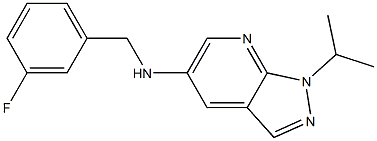 N-[(3-fluorophenyl)methyl]-1-(propan-2-yl)-1H-pyrazolo[3,4-b]pyridin-5-amine Struktur