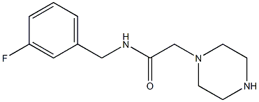 N-[(3-fluorophenyl)methyl]-2-(piperazin-1-yl)acetamide Struktur