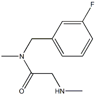 N-[(3-fluorophenyl)methyl]-N-methyl-2-(methylamino)acetamide Struktur