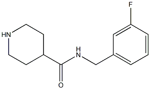 N-[(3-fluorophenyl)methyl]piperidine-4-carboxamide Struktur