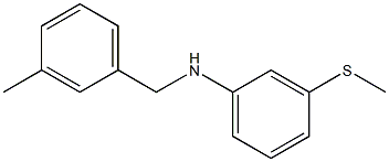 N-[(3-methylphenyl)methyl]-3-(methylsulfanyl)aniline Struktur