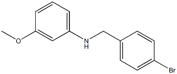 N-[(4-bromophenyl)methyl]-3-methoxyaniline Struktur