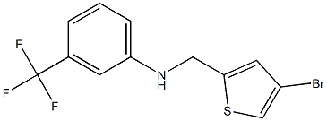 N-[(4-bromothiophen-2-yl)methyl]-3-(trifluoromethyl)aniline Struktur