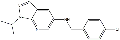 N-[(4-chlorophenyl)methyl]-1-(propan-2-yl)-1H-pyrazolo[3,4-b]pyridin-5-amine Struktur