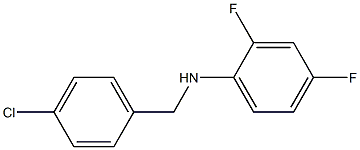 N-[(4-chlorophenyl)methyl]-2,4-difluoroaniline Struktur