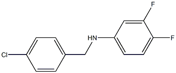 N-[(4-chlorophenyl)methyl]-3,4-difluoroaniline Struktur