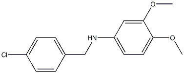 N-[(4-chlorophenyl)methyl]-3,4-dimethoxyaniline Struktur