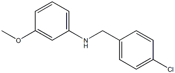 N-[(4-chlorophenyl)methyl]-3-methoxyaniline Struktur