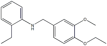 N-[(4-ethoxy-3-methoxyphenyl)methyl]-2-ethylaniline Struktur