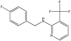 N-[(4-fluorophenyl)methyl]-3-(trifluoromethyl)pyridin-2-amine Struktur