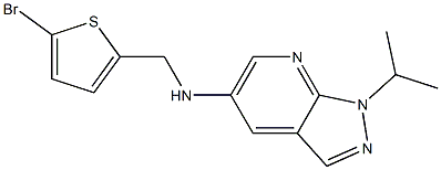 N-[(5-bromothiophen-2-yl)methyl]-1-(propan-2-yl)-1H-pyrazolo[3,4-b]pyridin-5-amine Struktur