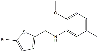 N-[(5-bromothiophen-2-yl)methyl]-2-methoxy-5-methylaniline Struktur