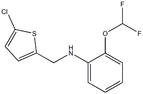 N-[(5-chlorothiophen-2-yl)methyl]-2-(difluoromethoxy)aniline Struktur