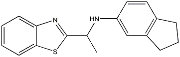 N-[1-(1,3-benzothiazol-2-yl)ethyl]-2,3-dihydro-1H-inden-5-amine Struktur