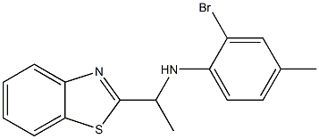 N-[1-(1,3-benzothiazol-2-yl)ethyl]-2-bromo-4-methylaniline Struktur