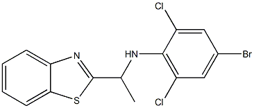 N-[1-(1,3-benzothiazol-2-yl)ethyl]-4-bromo-2,6-dichloroaniline Struktur