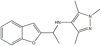 N-[1-(1-benzofuran-2-yl)ethyl]-1,3,5-trimethyl-1H-pyrazol-4-amine Struktur