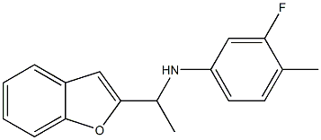 N-[1-(1-benzofuran-2-yl)ethyl]-3-fluoro-4-methylaniline Struktur