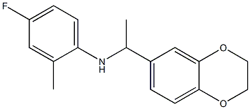 N-[1-(2,3-dihydro-1,4-benzodioxin-6-yl)ethyl]-4-fluoro-2-methylaniline Struktur