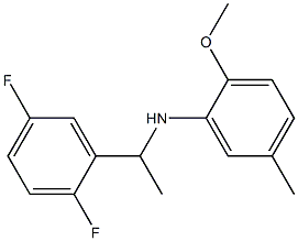 N-[1-(2,5-difluorophenyl)ethyl]-2-methoxy-5-methylaniline Struktur