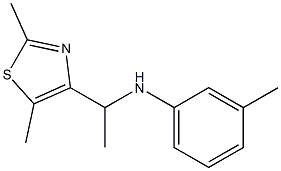 N-[1-(2,5-dimethyl-1,3-thiazol-4-yl)ethyl]-3-methylaniline Struktur