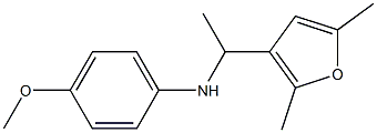 N-[1-(2,5-dimethylfuran-3-yl)ethyl]-4-methoxyaniline Struktur