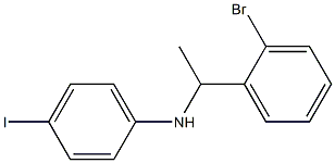 N-[1-(2-bromophenyl)ethyl]-4-iodoaniline Struktur