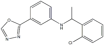 N-[1-(2-chlorophenyl)ethyl]-3-(1,3,4-oxadiazol-2-yl)aniline Struktur