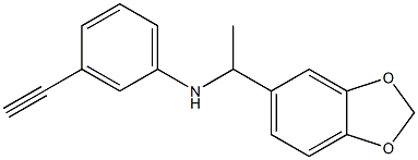 N-[1-(2H-1,3-benzodioxol-5-yl)ethyl]-3-ethynylaniline Struktur