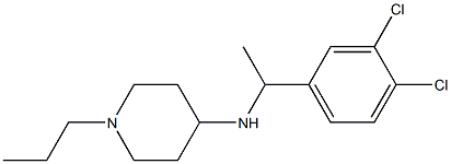 N-[1-(3,4-dichlorophenyl)ethyl]-1-propylpiperidin-4-amine Struktur