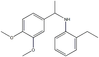 N-[1-(3,4-dimethoxyphenyl)ethyl]-2-ethylaniline Struktur